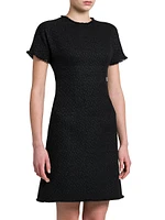 Wool-Tweed Short-Sleeve Dress