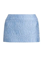 Floral Brocade Micro Miniskirt