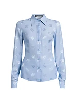 Monogram Silk Blouse