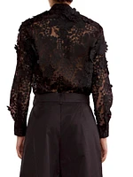 Lace Button-Front Shirt