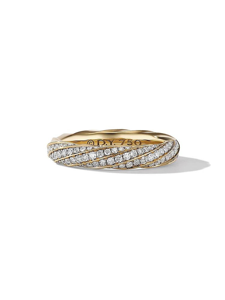 Cable Edge Band Ring 18K Yellow Gold