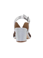 Bedford Metallic Suede Mid Heel Sandals