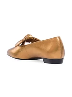 Emersyn Metallic Leather Bow Flats