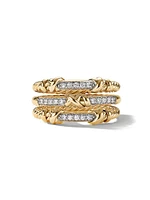 Petite Helena Wrap Three Row Ring 18K Yellow Gold