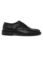 Leather Double-Monk-Strap Shoes