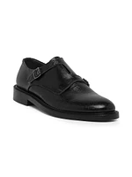 Leather Double-Monk-Strap Shoes