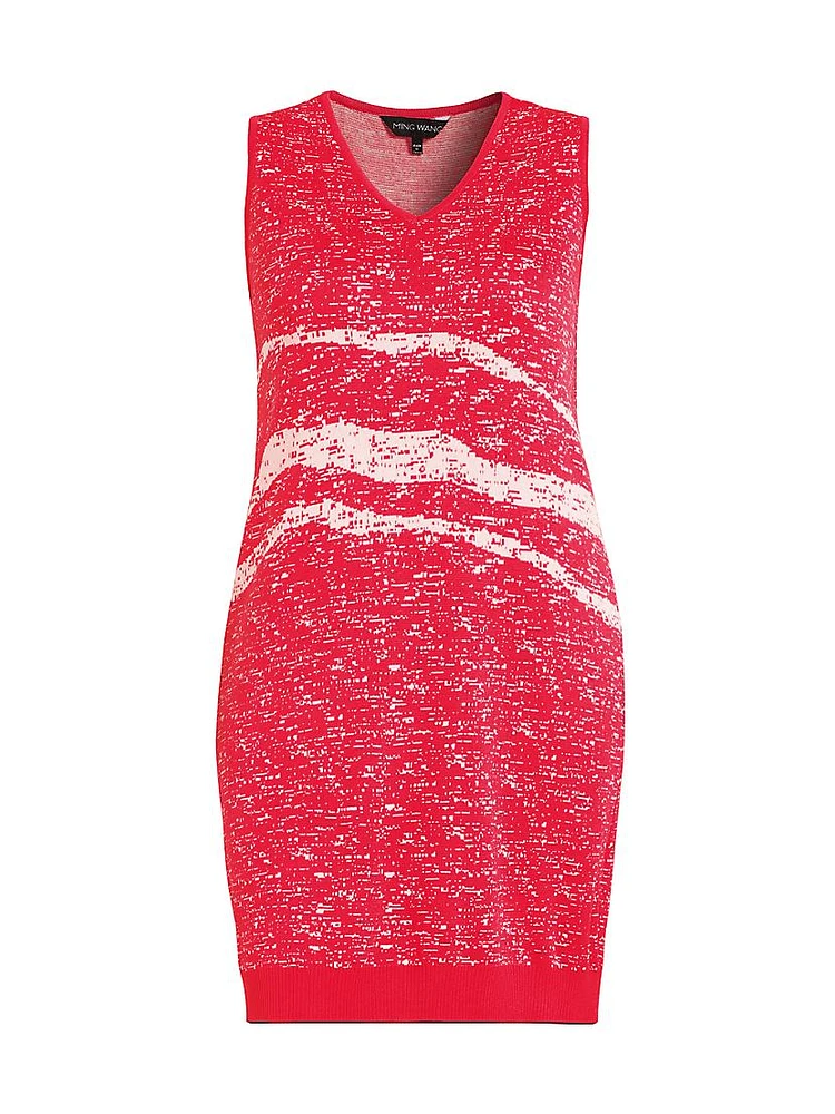 Abstract Knit Shift Dress