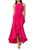 Verena Ruffled High-Low Maxi Dress