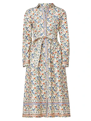 Kaitlyn Floral Belted Shirtdress