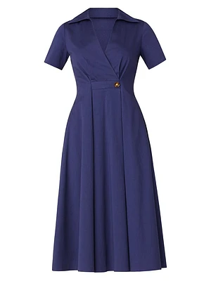 Ashland Cotton Surplice Midi-Dress