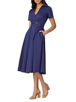 Ashland Cotton Surplice Midi-Dress