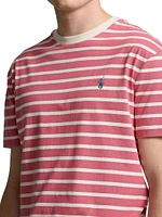 Striped Jersey Crewneck T-Shirt