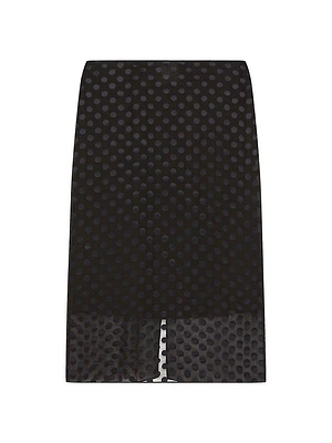 Skirt Polka Dots Devore Satin