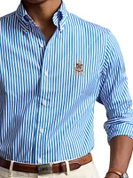 Striped Cotton Button-Down Shirt