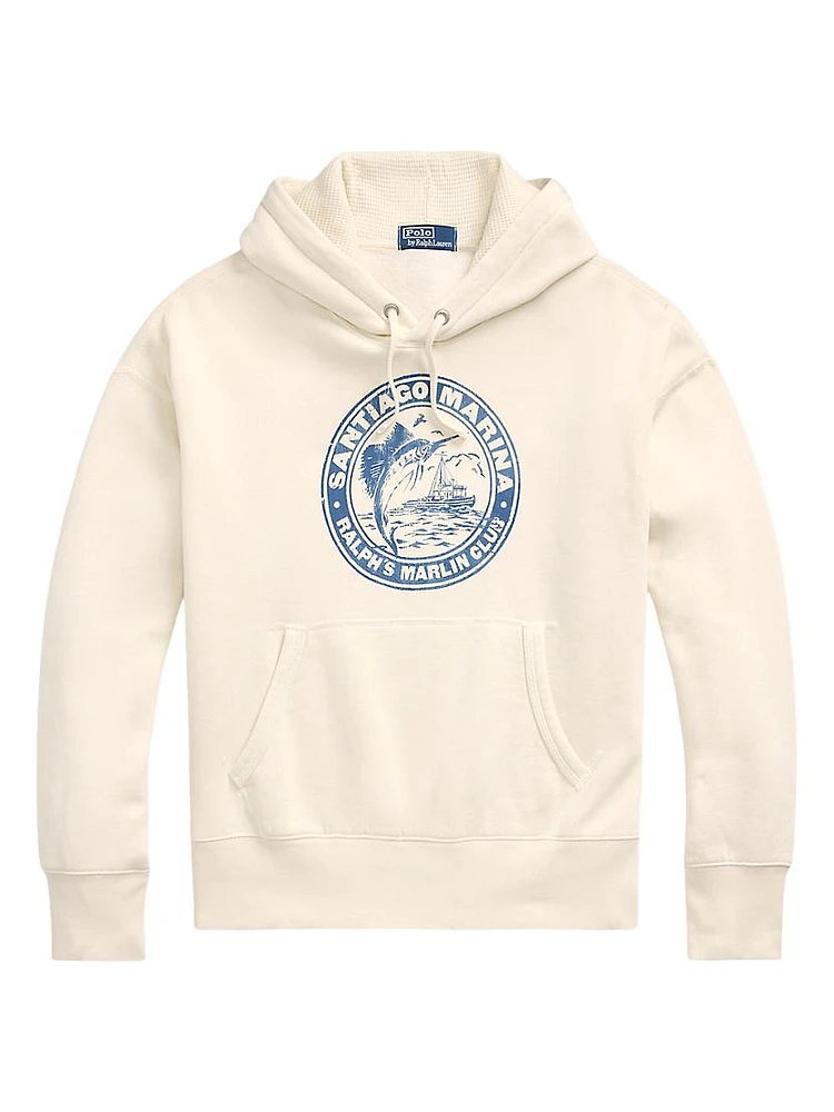 Graphic Cotton-Blend Fleece Hoodie