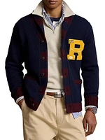 Varsity Wool-Blend Cardigan