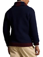 Varsity Wool-Blend Cardigan