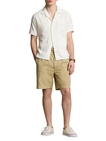 Textured Woven Cotton Sport Shirt