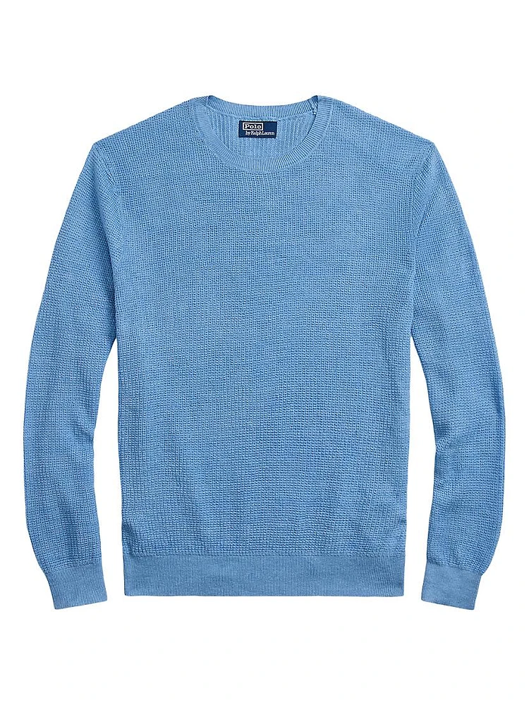 Linen Knit Crewneck Sweater