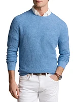 Linen Knit Crewneck Sweater