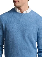 Linen Knit Crewneck Sweater