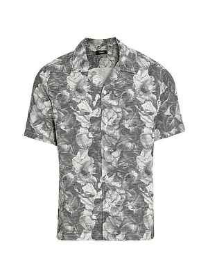 Irving Linear Floral Camp Shirt