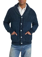 Cotton Aran Shawl Cardigan