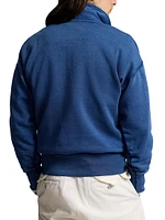 Cotton-Blend Quarter-Zip Sweatshirt