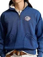 Cotton-Blend Quarter-Zip Sweatshirt