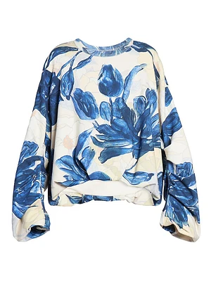 Hannett Floral Bubble Sweater