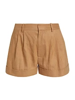 Conry Pleated Linen-Blend Shorts