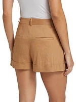 Conry Pleated Linen-Blend Shorts