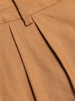 Conry Pleated Linen-Blend Shorts