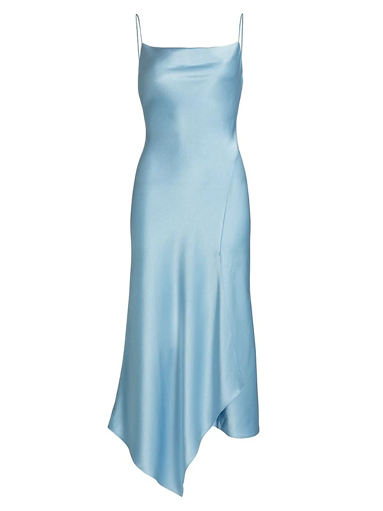 Harmony Asymmetric Satin Dress