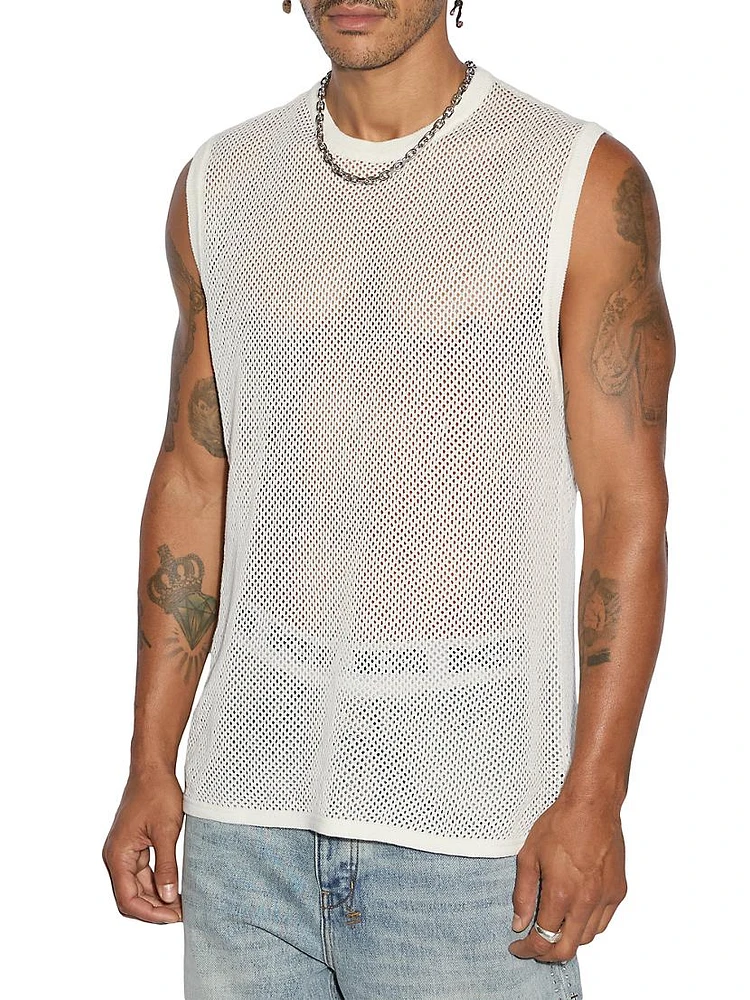 Networth Cotton Mesh Tank Top