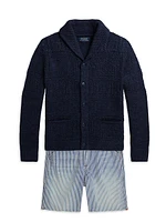 Little Boy's & Shawl Collar Cardigan