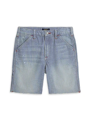 Little Boy's & Striped Denim Shorts