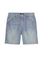 Little Boy's & Striped Denim Shorts