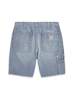 Little Boy's & Striped Denim Shorts