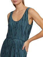 Crushed Bias Strip Tank Dress