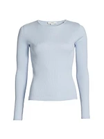 Rib-Knit Cotton Tee