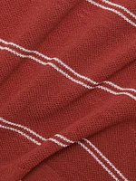 Striped Pique Cotton Polo Tee