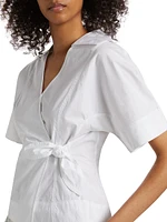 Cotton Poplin Wrap Top