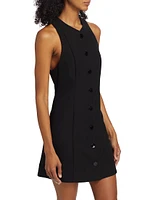 Twill Suiting Vest Minidress