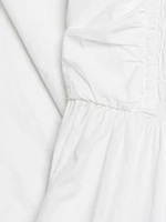 Cotton Poplin Smock Midi-Dress