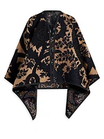 Jacquard Reversible Cotton-Blend Cape