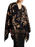 Jacquard Reversible Cotton-Blend Cape