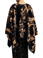 Jacquard Reversible Cotton-Blend Cape