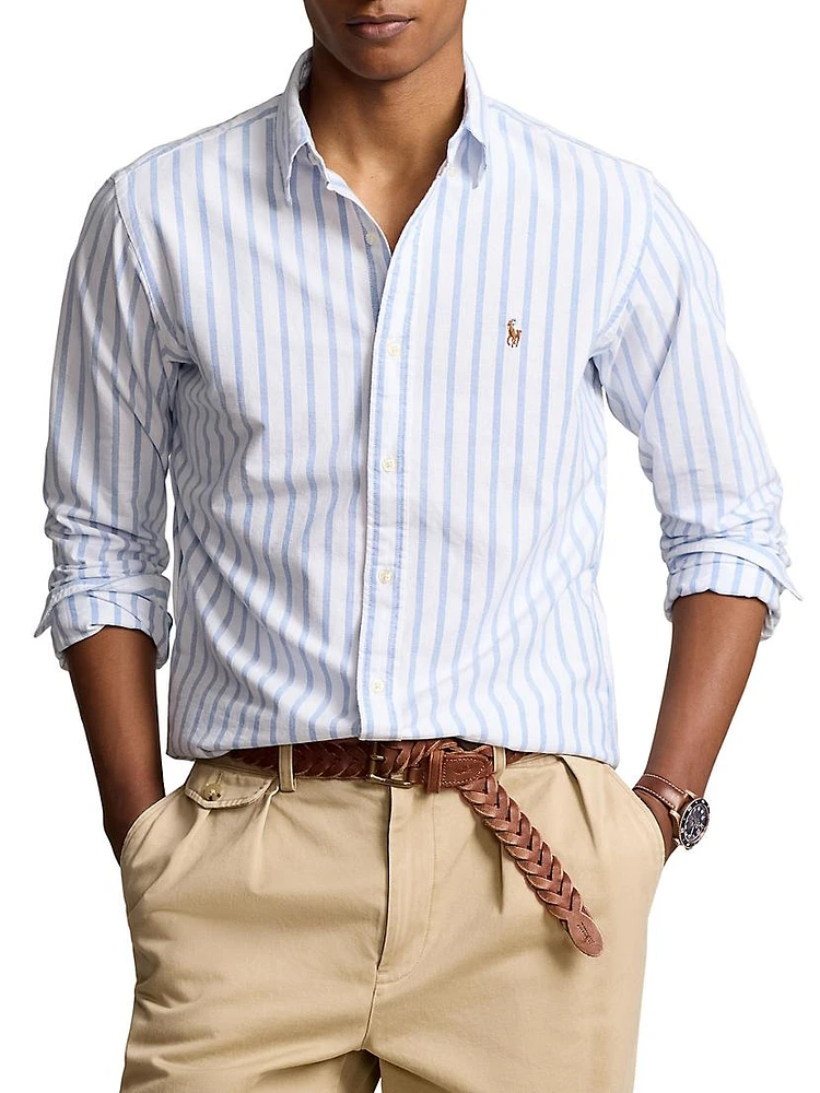 Striped Cotton Oxford Shirt