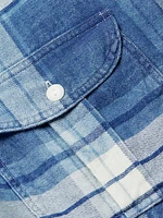 Plaid Cotton Button-Front Shirt